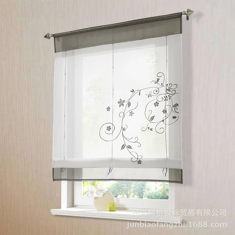 Европейский Римский занавес вышитый в рустикальном стиле жалюзи для кухни