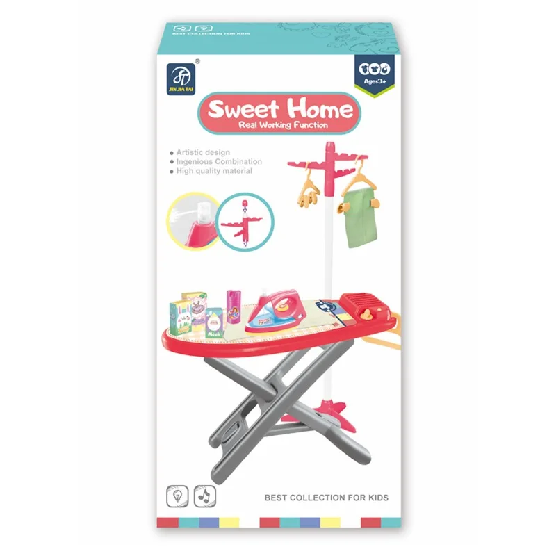 Новый комплект электрического утюга для ролевых игр пластмассовый розовый