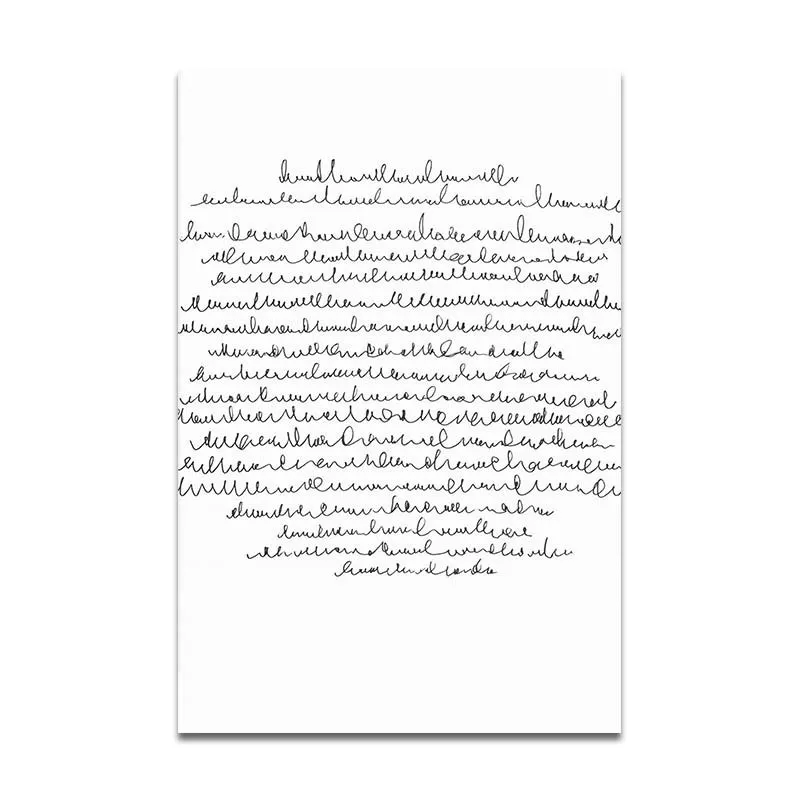 

Rhinoceros Manuscript Minimalism Print Nordic Canvas Painting Poster Home Decor Black White Wall Picture Art Living Room Supply