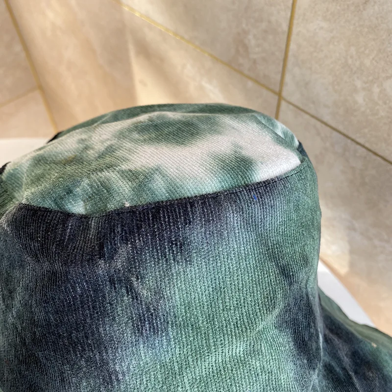 

New Women Panama Wearing Cap Visor Rainbow Color Bucket Hat Women Cotton Flat Sun Hat Sun Tie Dye Fisherman Hat Lady Outdoor Cap