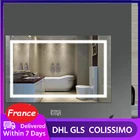 Новинка 100*60 см 4 мм сенсорный 23 Вт 6000 К светодиодный светильник для ванной комнаты зеркало Сенсорное настенное освещение для ванной горячее HWC