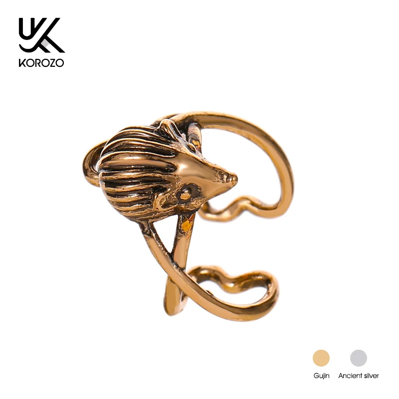 Цельные ретро серьги каффы в виде мышей и животных для женщин трендовые рок