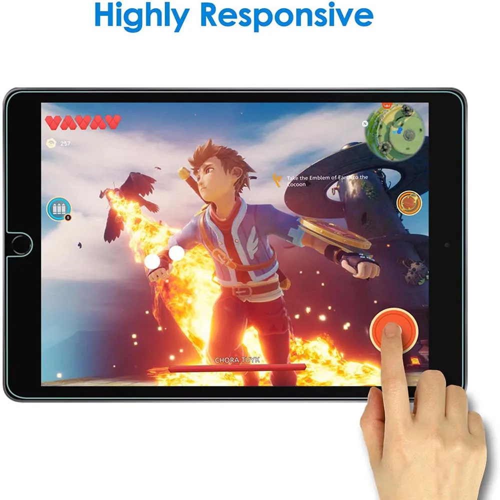 

Tablet Tempered Glass Screen Protector Cover for Apple IPad 2019 7th 10.2 Inch Anti-Scratch Explosion-Proof Screen Film