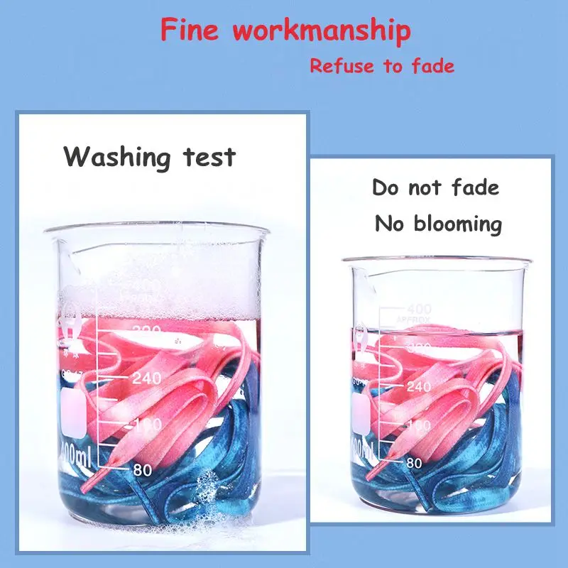 New Tie-dye Non-fading Shoe laces Casual Shoes Shoelaces for Sneakers Shoe lace Unisex Flat Boot Laces 120/140/160CM Shoestrings