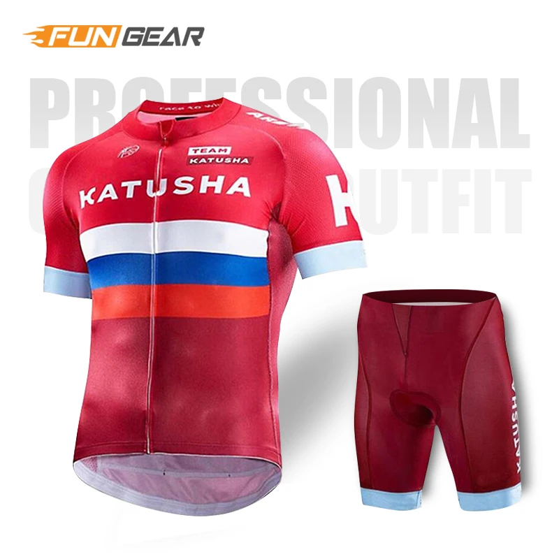 Катюша одежда для велоспорта Pro Team/Шоссейный велосипед одежда для гонок быстросохнущая Мужская велосипедная майка комплект Ropa Ciclismo Maillot