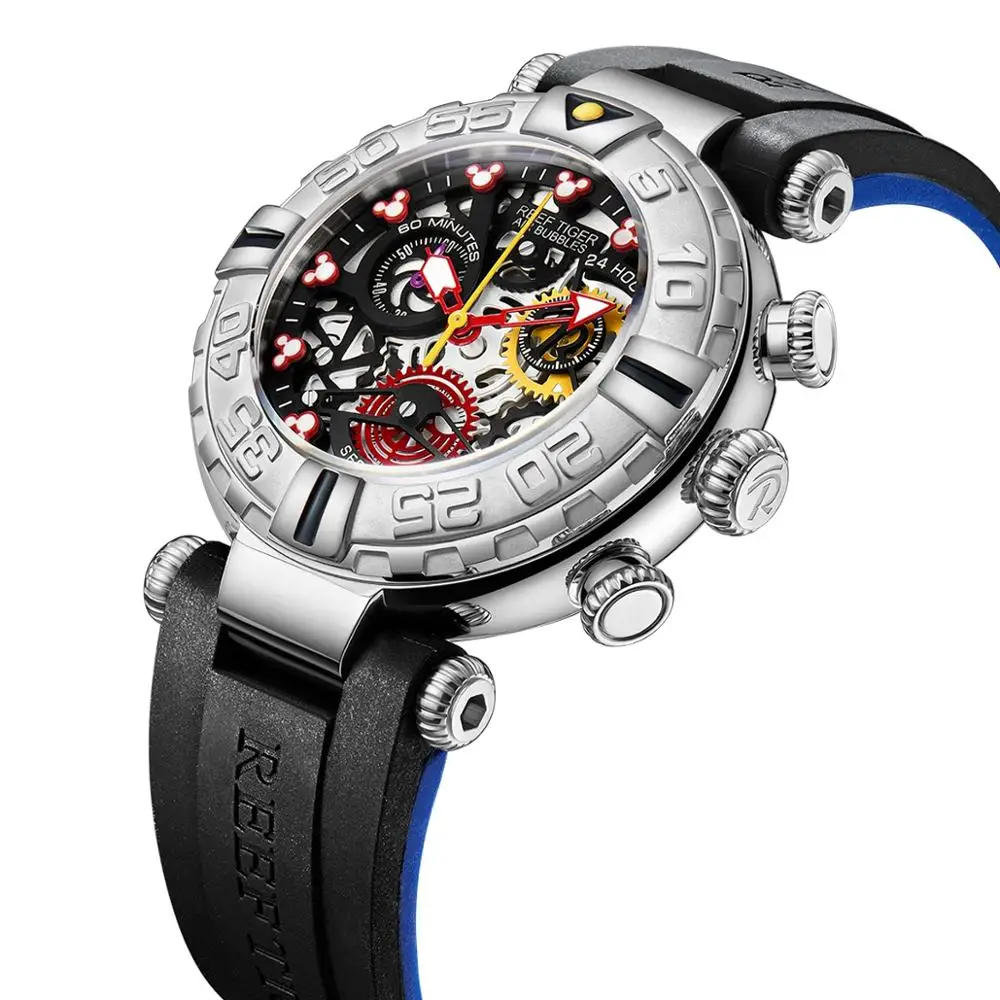 Мужские повседневные часы с хронографом мужские наручные Риф Тигр мужское