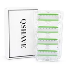 Персонализированная бритва для женщин QShave Green Series Blade X5, лезвия для женской бритвы, 4  8 16 картриджей