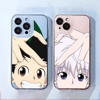 hisoka hunter x hunter killua zoldyck anime phone case for iphone 13 12 11 8 7 plus mini x xs xr pro max transparent soft