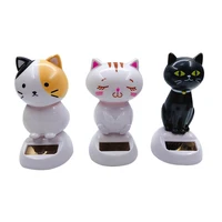 innovative cat solar shaking head car home office interior decoration festival gifts children toys car interior accessories