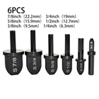 Трубчатый расширитель, 6 шт., инструмент для расширения медных труб кондиционера, Набор насадок для сверления с насадками 14 дюйма, 38 дюйма, 12 дюйма, 58 дюйма, 34 дюйма, 78 дюйма