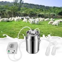 14l portable automatic milking machine for cows sheep adjustable speed pump stainless steel bucket goat milker vacuum pump 220v