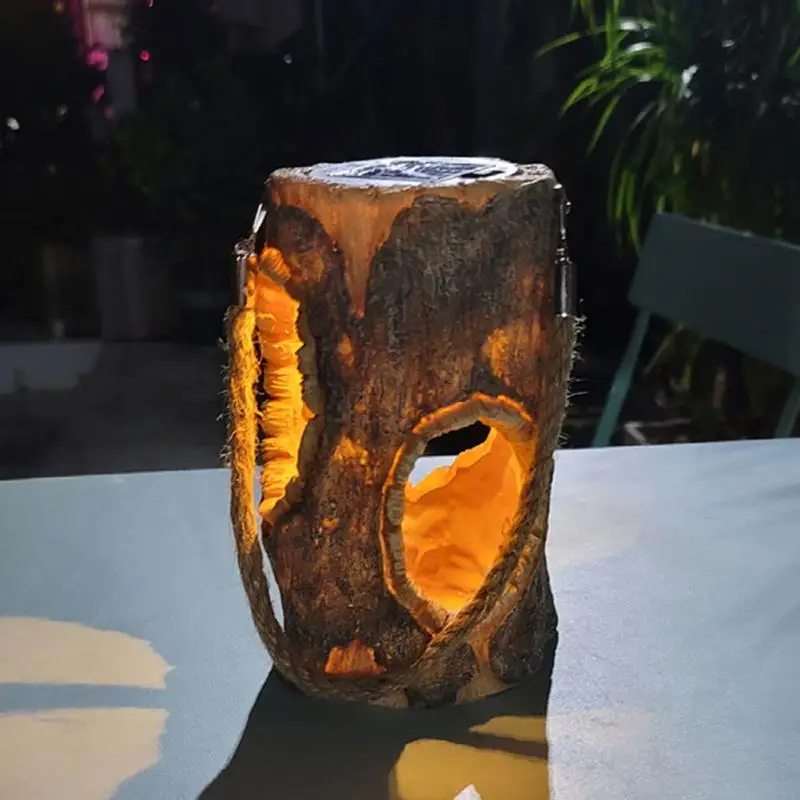 

LED Solar Stump Hanging Chandelier Courtyard Garden Decoration Outdoor Landscape Luminous Lamp