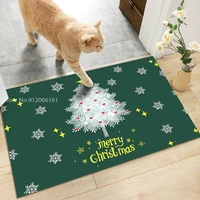 non slip christmas santa claus snowman rug for home decora soft crystal velvet bedside mat hallway rugs christmas decoration