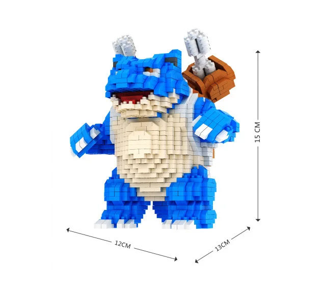 

CHAKRA 6607 Blastoise Animal 3D Model 1980pcs DIY Diamond Mini Building Blocks Cartoon Bricks Toy for Children Gifts