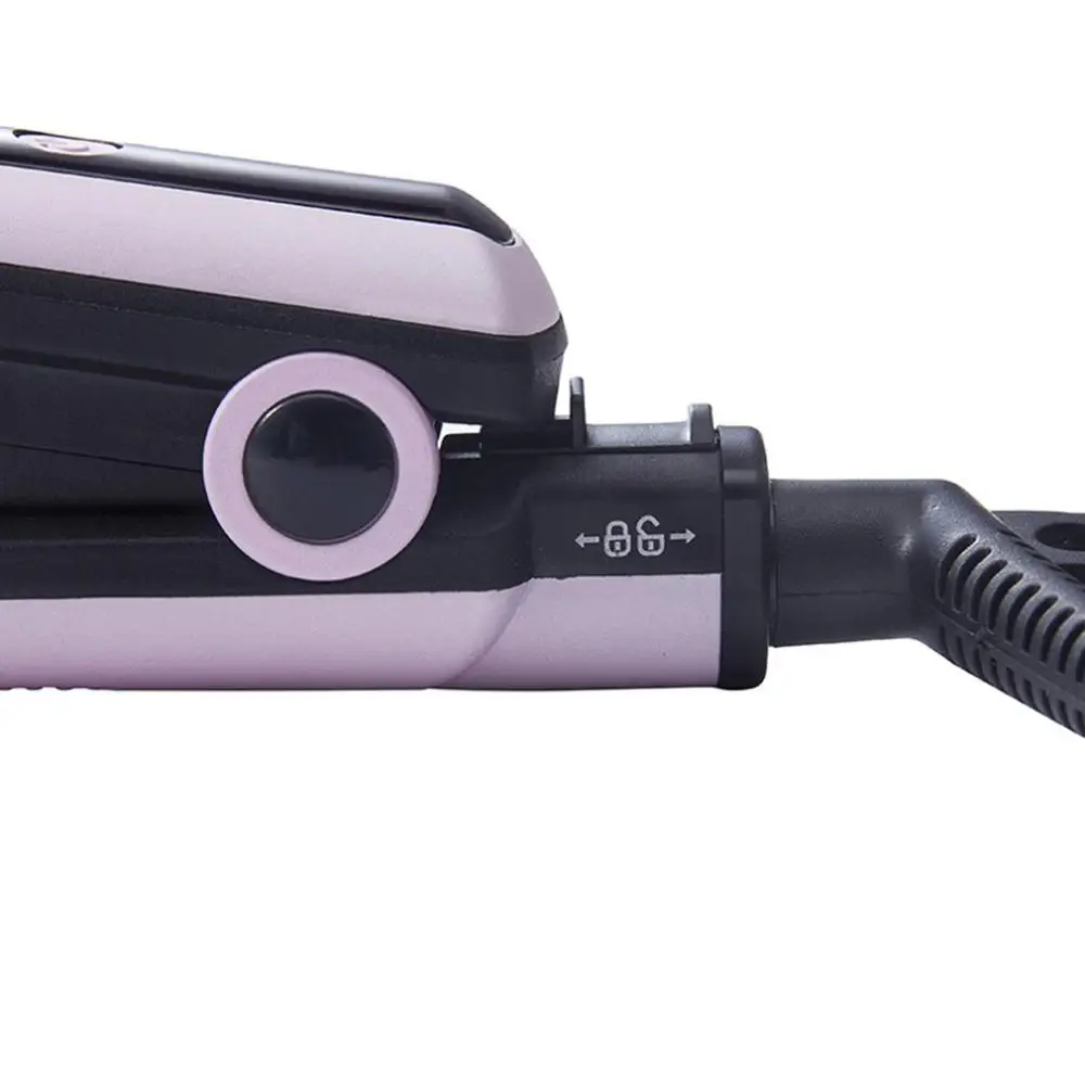 Digital LCD Hair Straightener Curlers Pink Splint Tourmaline Ceramics Roll Curature Dural-usage for Man Women | Красота и здоровье