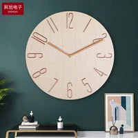 wooden silent simple wall clock modern design minimalist decor wall clocks wall watch klokken living room decoration bi50wc