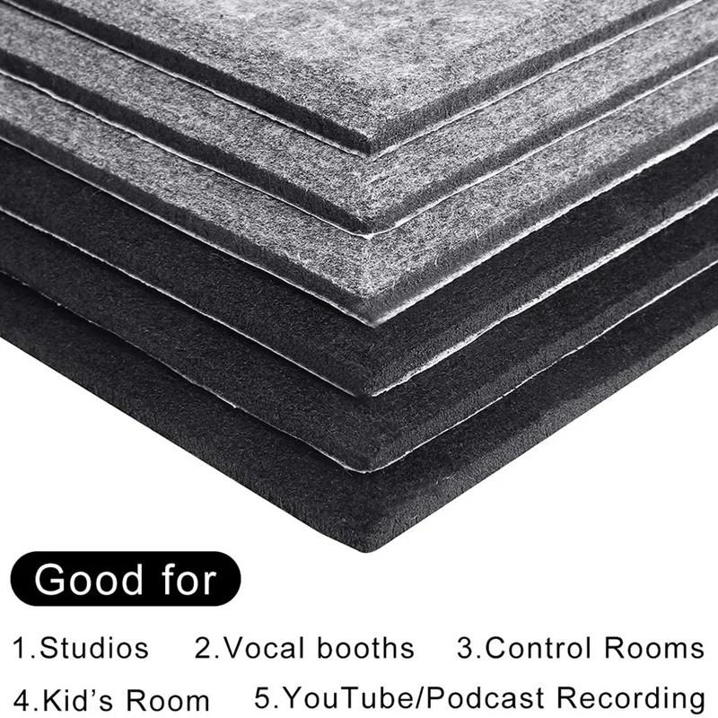 6 шт. звукопоглощающих панелей звукоизоляционные панели шумопоглощающая пена