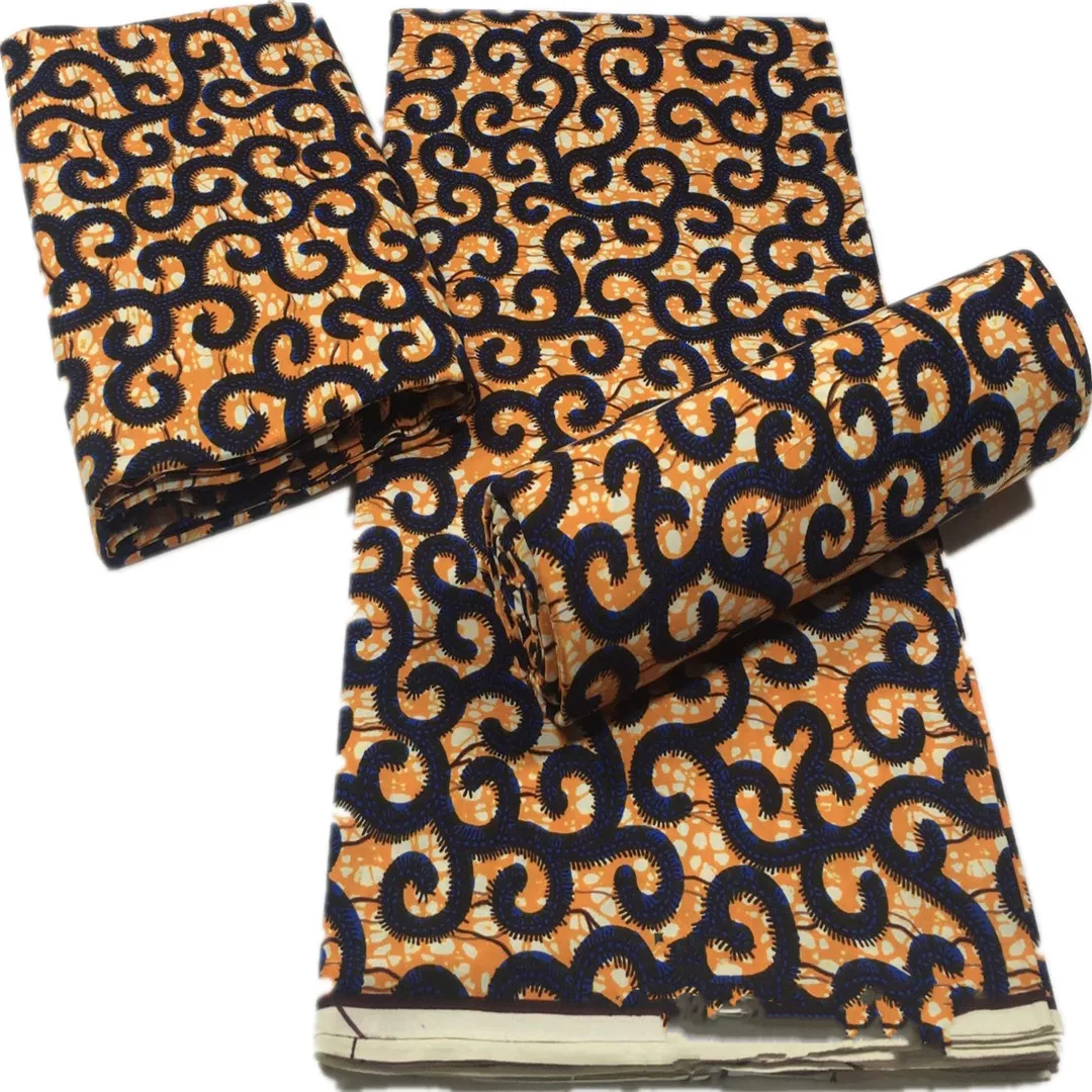 

2021 High Quality 100% cotton African Nigerian Prints Ankara wax Fabric Veritable Real Wax Ghana style for Fashion Female Fabric