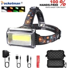 Налобный фонарь, светодиодный, Ультраяркий, с USB зарядкой, прожекторный фонарь люмен