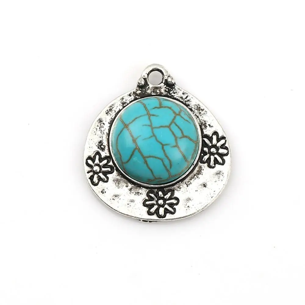 DoreenBeads сплав на основе цинка &amp Смола Бохо шикарные Подвески кулон Круглый