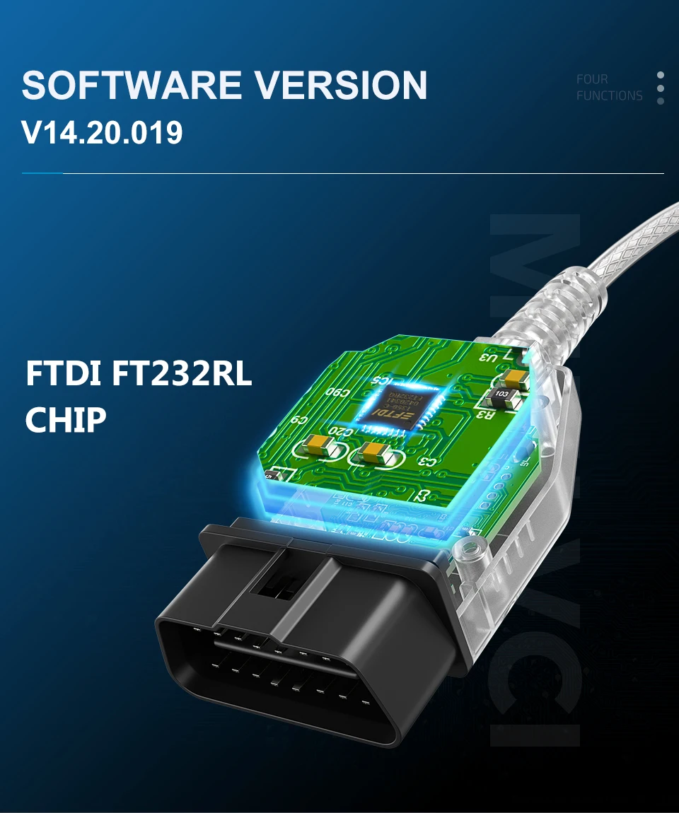 Профессиональный кабель TIS-Techstream для Toyota Mini VCI V16.20.026 MINI-VCI J2534 FT232RL полный чип OBD2