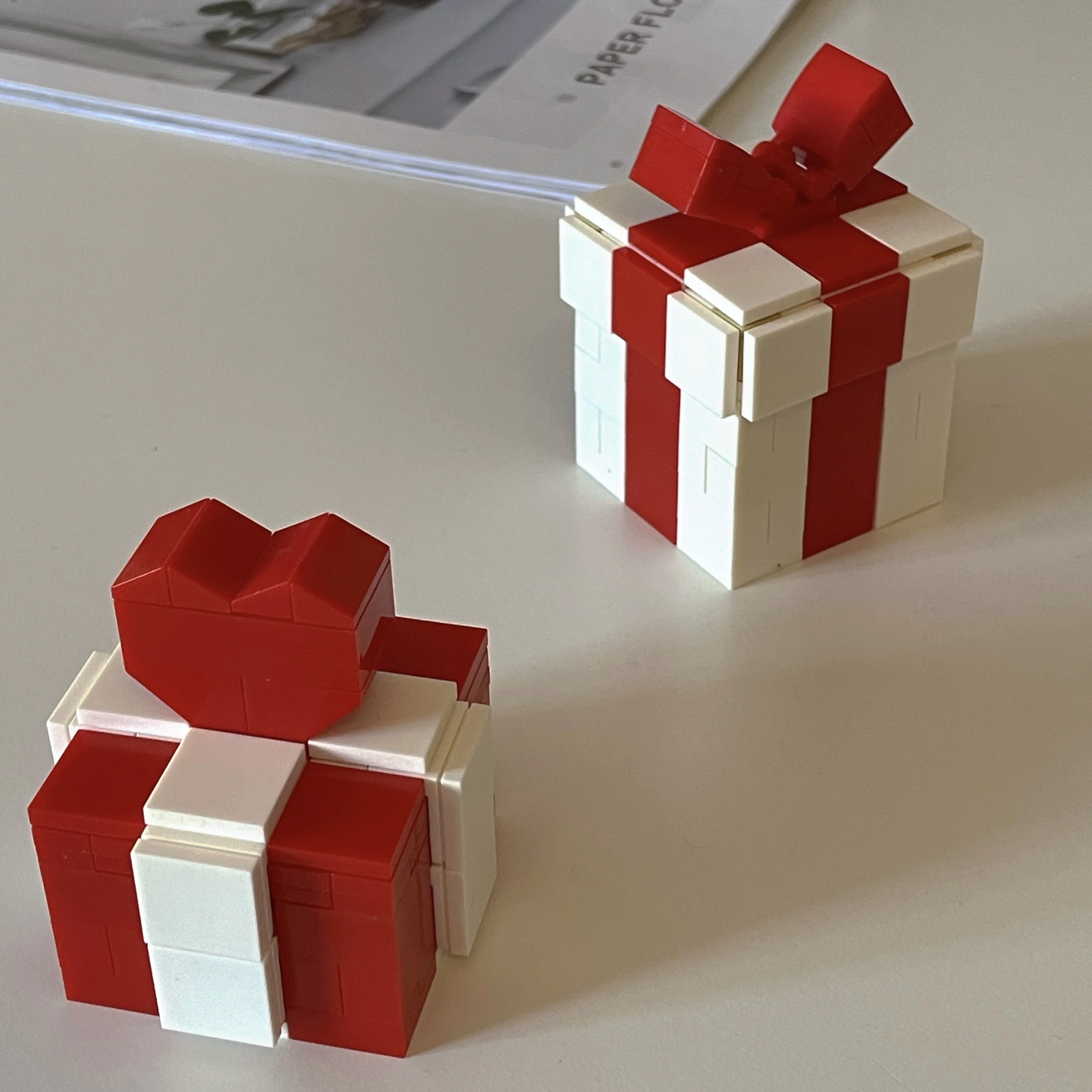 Конструктор сделай сам Подарочная коробка открывающаяся с кольцом бантом - Фото №1
