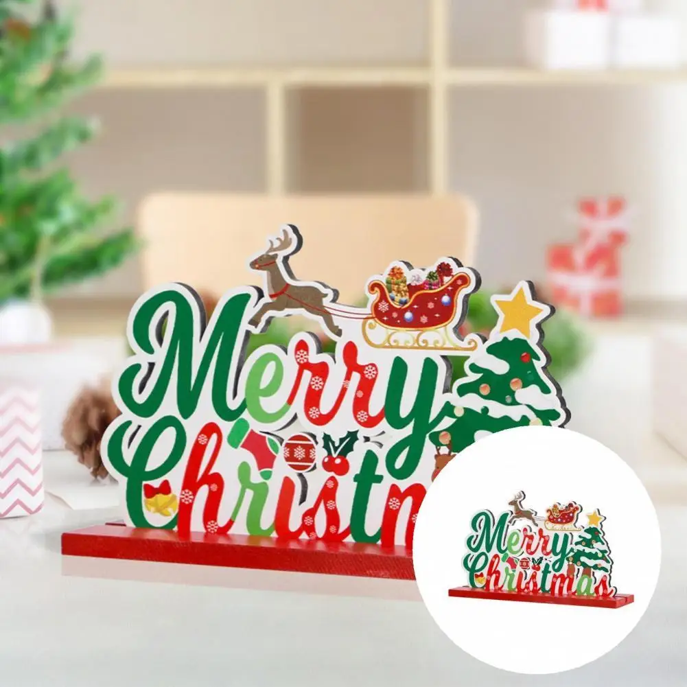 

3 Styles Fashion Stable Christmas Table Ornament Practical Wooden Decoration Attractive for Friends