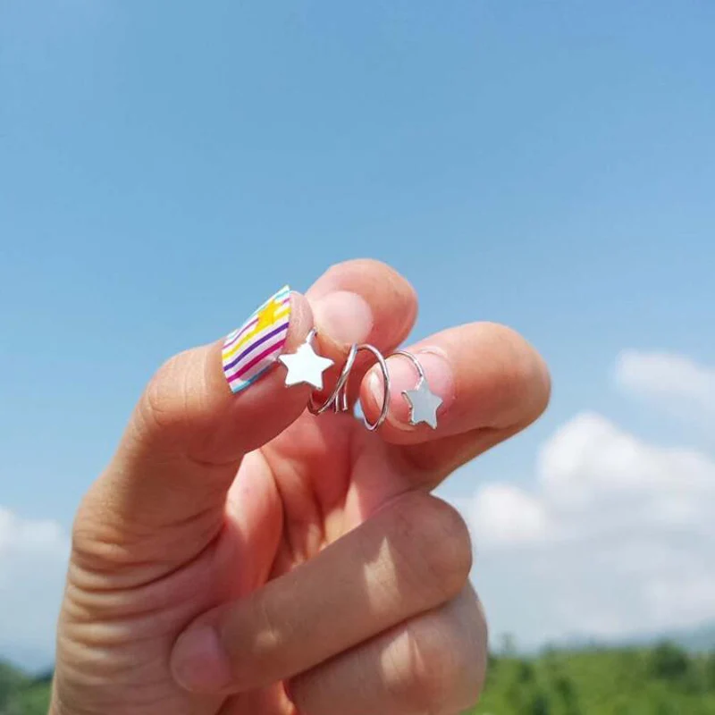 Новые минималистичные серьги в виде звезд весенние Вращающиеся Серьги