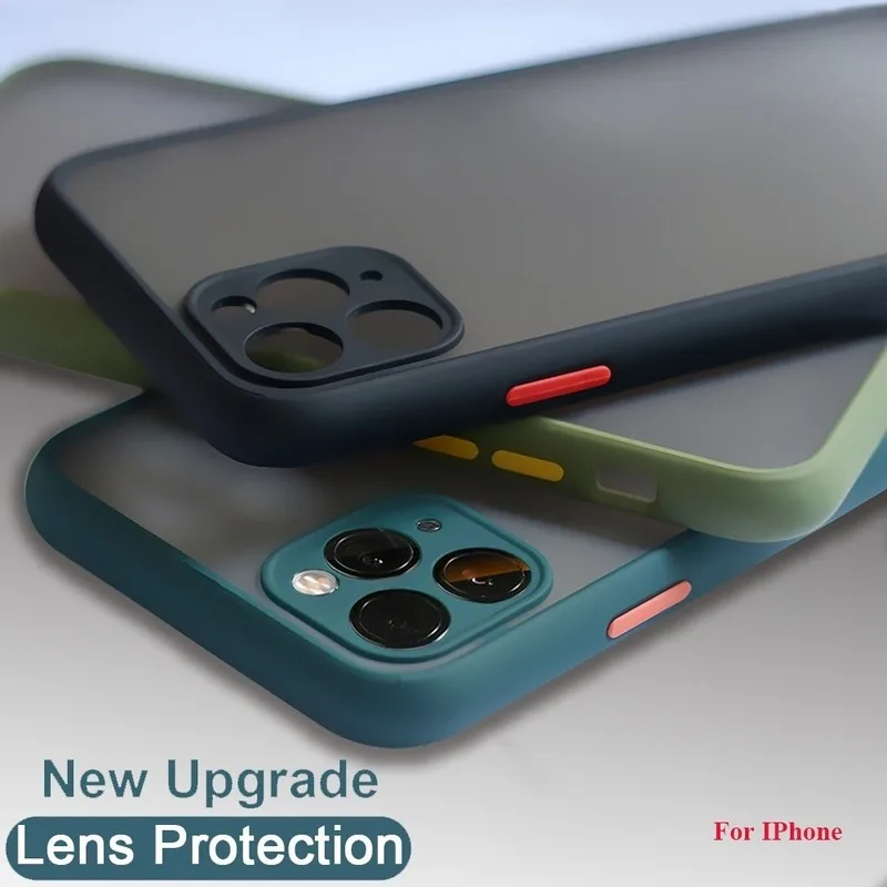 Роскошный прозрачный матовый чехол-накладка контрастного цвета для iPhone 11 Pro Max X XS