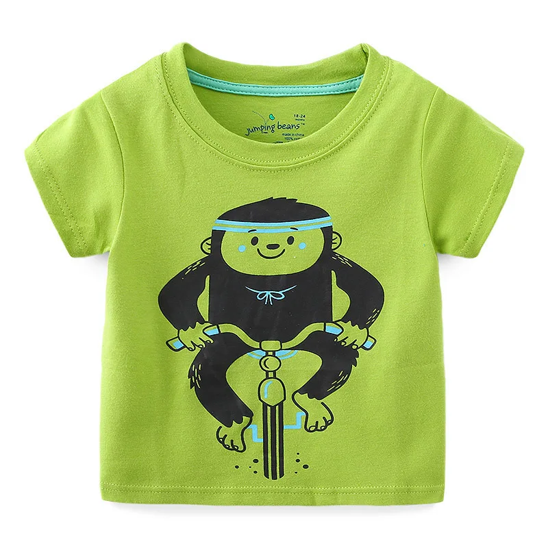 T8067 Jumpingbaby/ г. Футболка для мальчиков; Детские футболки; летние топы; футболки для девочек; koszulka Tracktor koszulki meskie roupa menina Enfant - Цвет: T8067