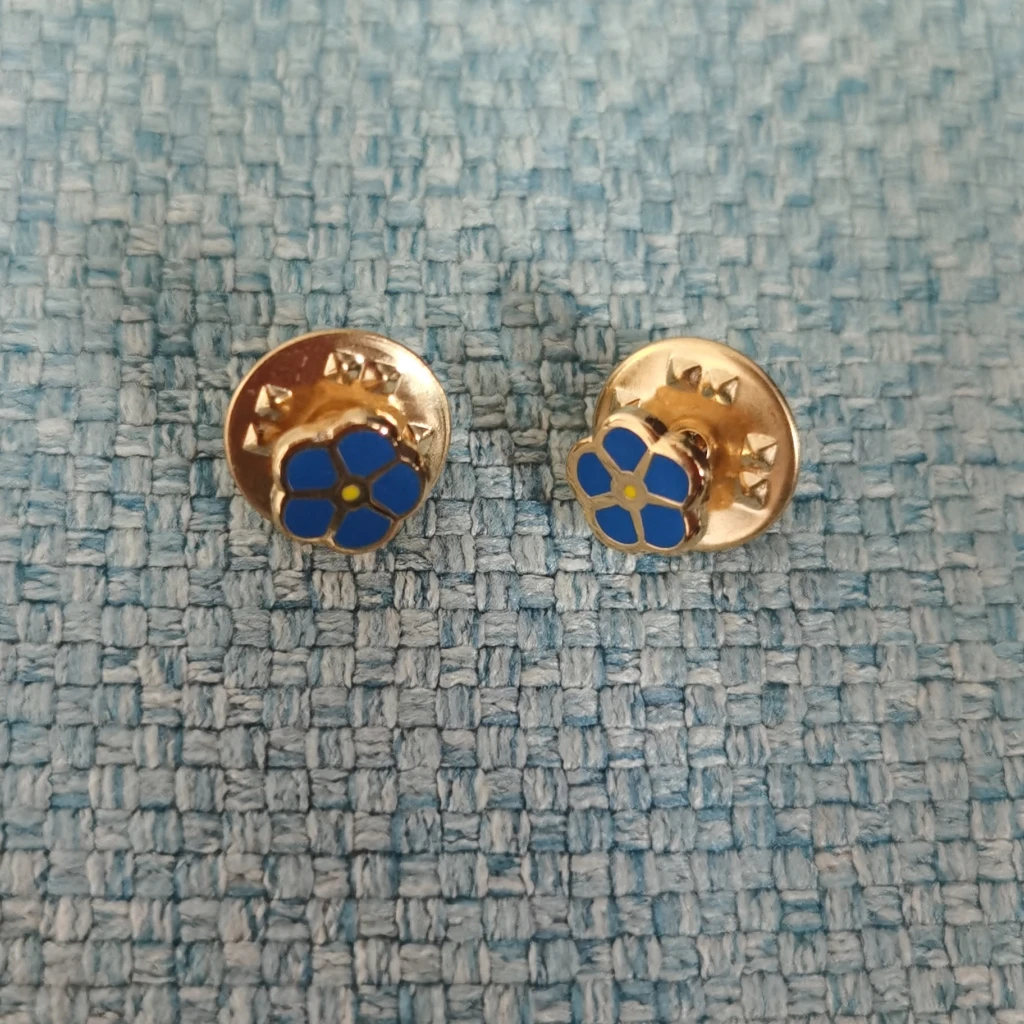 10pcs masonic forget-me-not lapel pin freemasonry gift flower | Pins &amp Badges