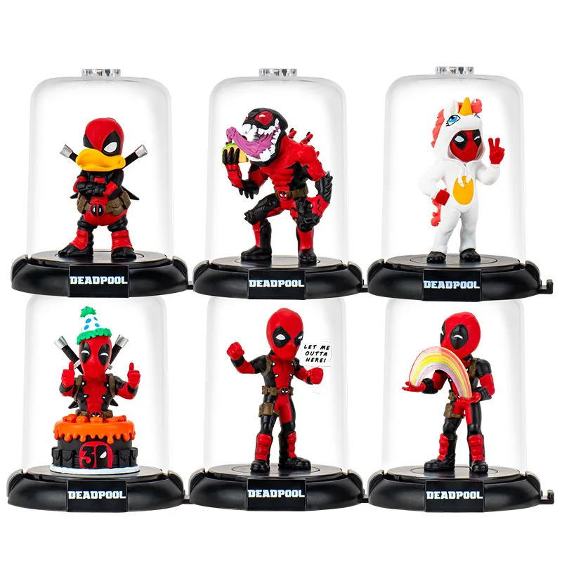 

Marvel Movie Deadpool Blind Box Series Anime Figure Pvc Model Decoration Boy Gift Toys For Children