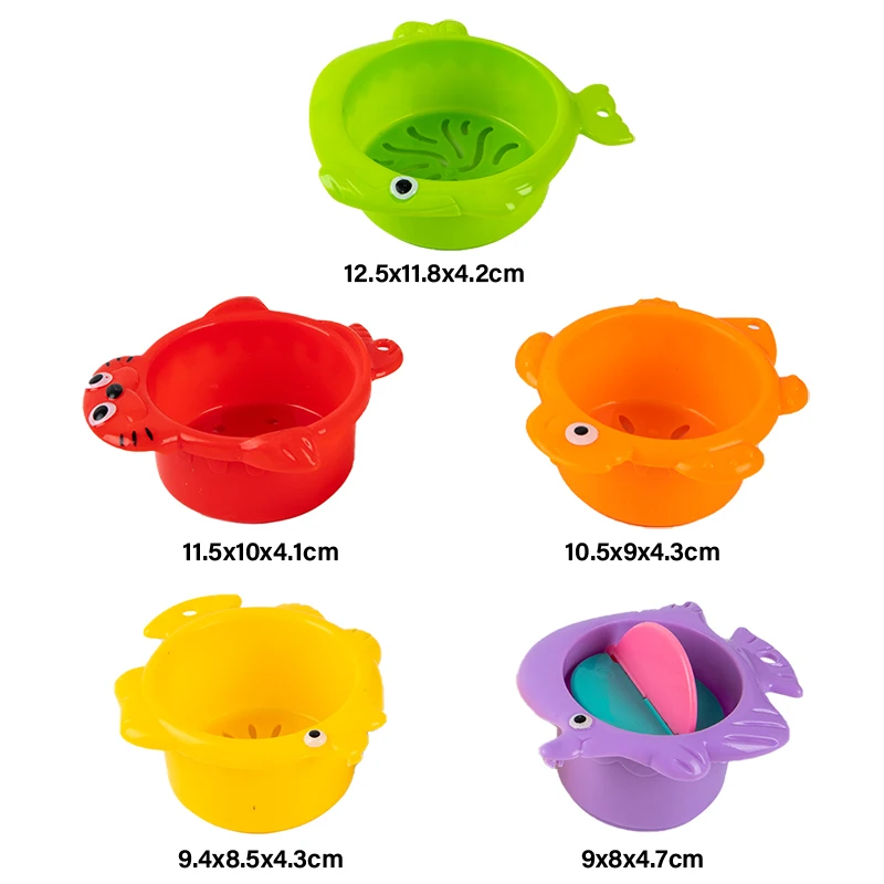 

6Pcs/set Baby Float Water Classic Bathing Swimming Educational Toys For Children Plastic Fish Animal Funny Game For The Bathroom