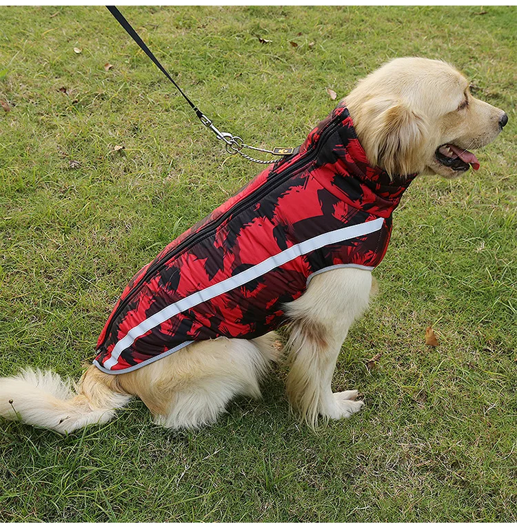 Теплая куртка для собак средних и больших размеров зимняя одежда пальто