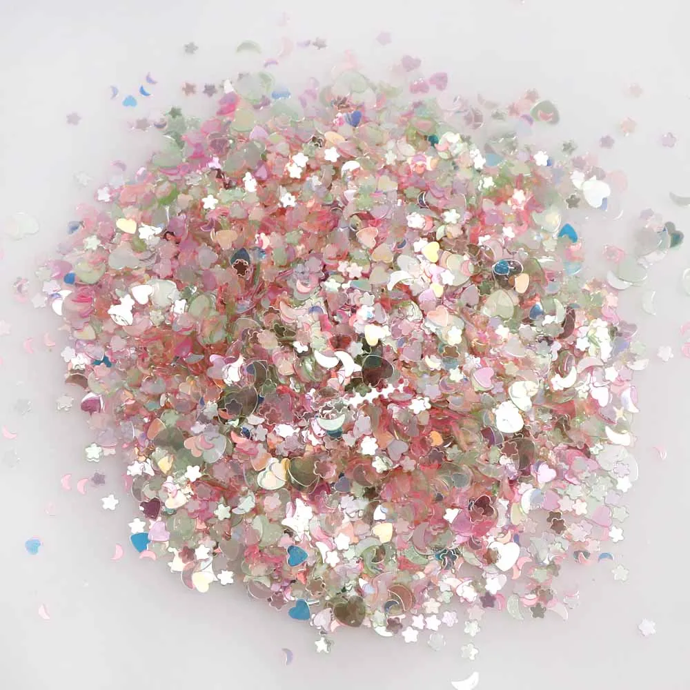 Розовая серия блесток 15 дюймов г/пакет в форме сердца звезды Луны блестящие из