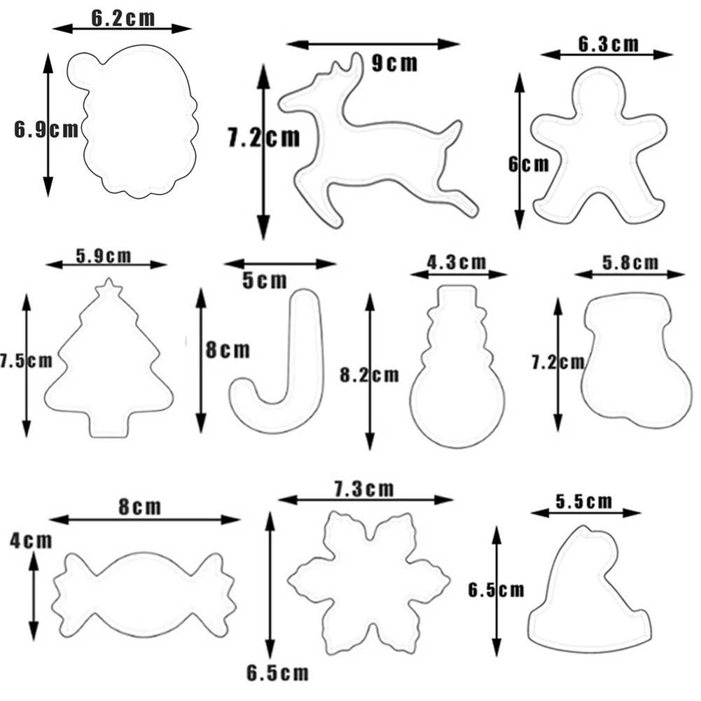 

Christmas Cookie Mould Suit Baking Supplies Stainless Steel Snowflake Cookie Mould Cake Biscuit Cutter Decorating Baking Tools