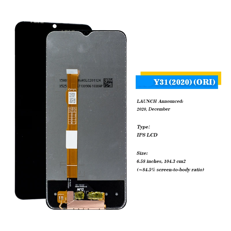 Pantalla LCD Original de 6,58 pulgadas para VIVO Y31 2020 V2036, accesorios de Panel digitalizador t&aacute;ctil-1