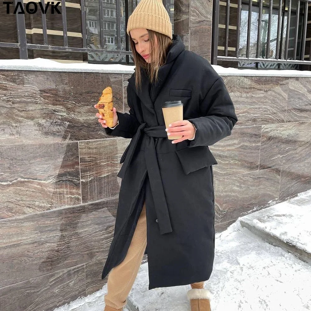 Женское пальто с хлопковой подкладкой TAOVK Зимняя Толстая парка