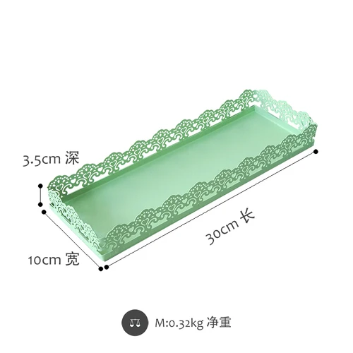 as the picture shows Прямая маленькая свежая зеленая тарелка для торта из кованого железа форма торта Sen Свадебная вечеринка десертный стол украшения Еда фото реквизит лоток - Color: as the picture shows