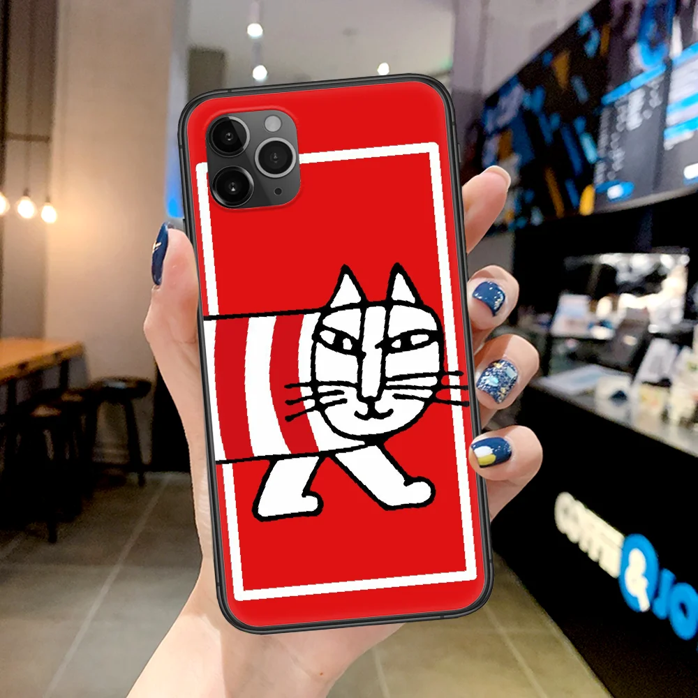 

Lisa Cute Larson Cat Phone Case For Iphone 4 4s 5 5S SE 5C 6 6S 7 8 Plus X XS XR 11 12 Mini Pro Max 2020 black Cover Tpu Funda