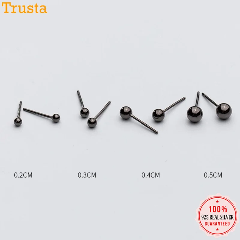 Trustdavis минималистичные серьги гвоздики из стерлингового серебра 925 пробы