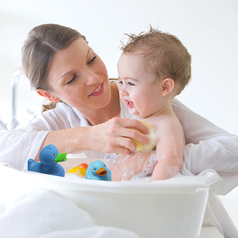 Утка Семья 4 шт Резиновые Игрушки Утки милые детские погремушки игрушки для