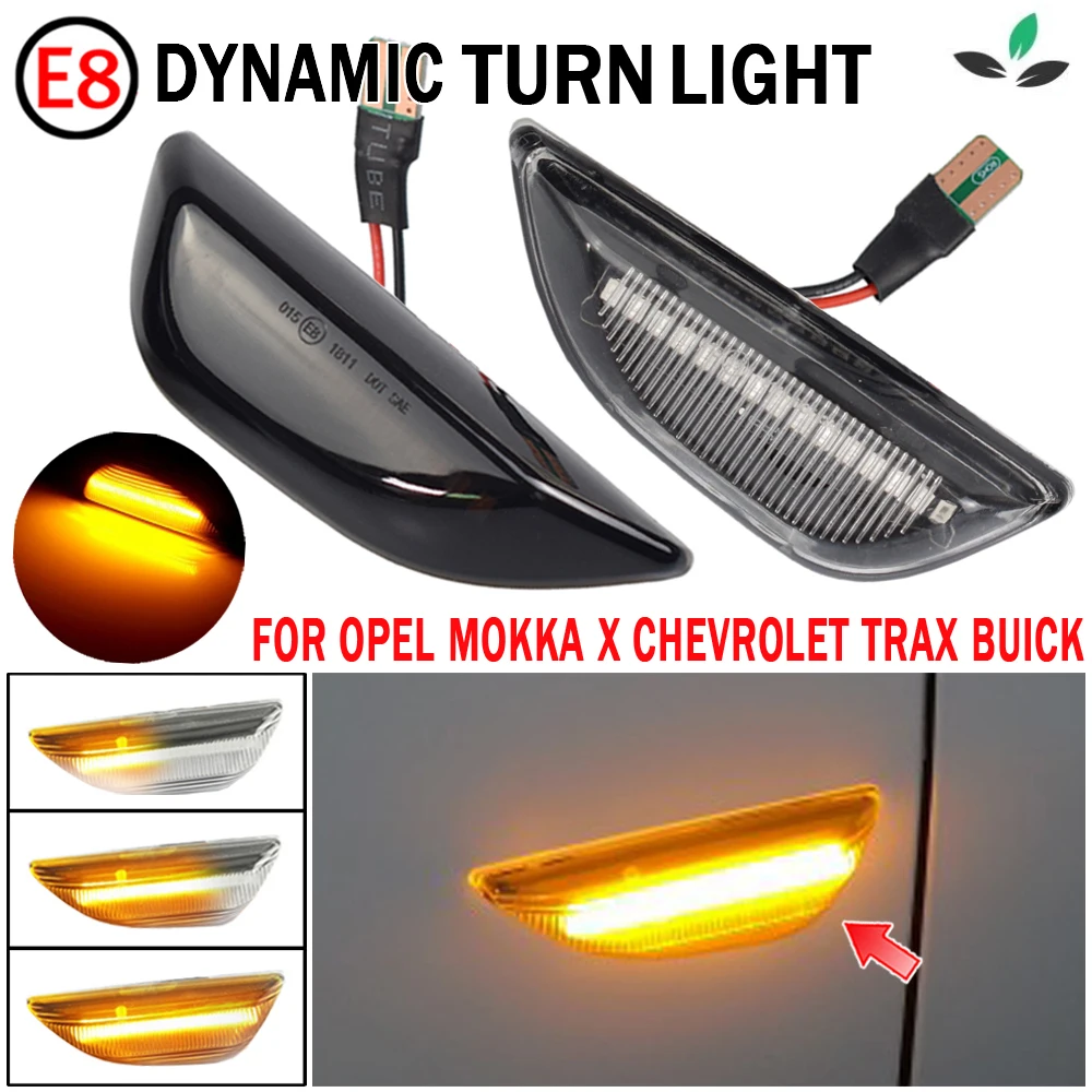 

For Opel Mokka Mokka X Chevrolet Trax Buick Encore 2013-2020 2PCS Led Dynamic Side Marker Turn Signal Light lamp