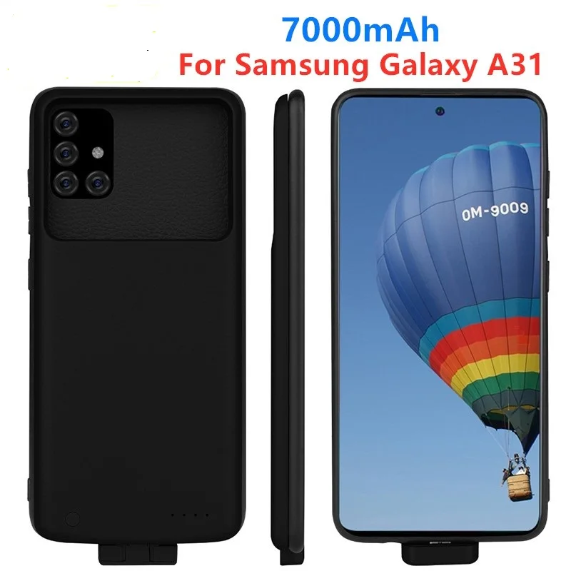 

7000 мАч Расширенный телефон батарея мощность Чехол для Samsung Galaxy A31 портативный Крышка батарейного отсека для Samsung Galaxy A31 Power Bank чехол