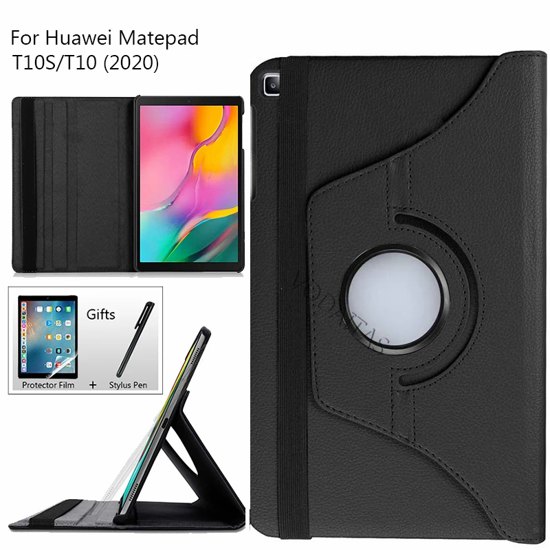 

Tablet Case Compatible with Huawei MatePad T10 / T10s Universal Cover PU Leather Stand Function 360° Rotatable Stand Function