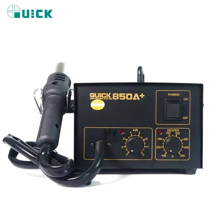 

Quick 850A 850A+ SMD hot air resoldering station rework station for phone BGA SMD PCB IC Repair welding solder tools
