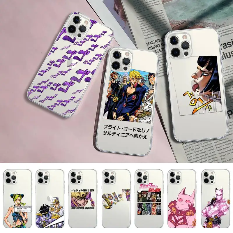 Чехол для телефона с аниме Невероятные приключения Джоджо iPhone 11 12 13 mini pro XS MAX 8 7 6 6S