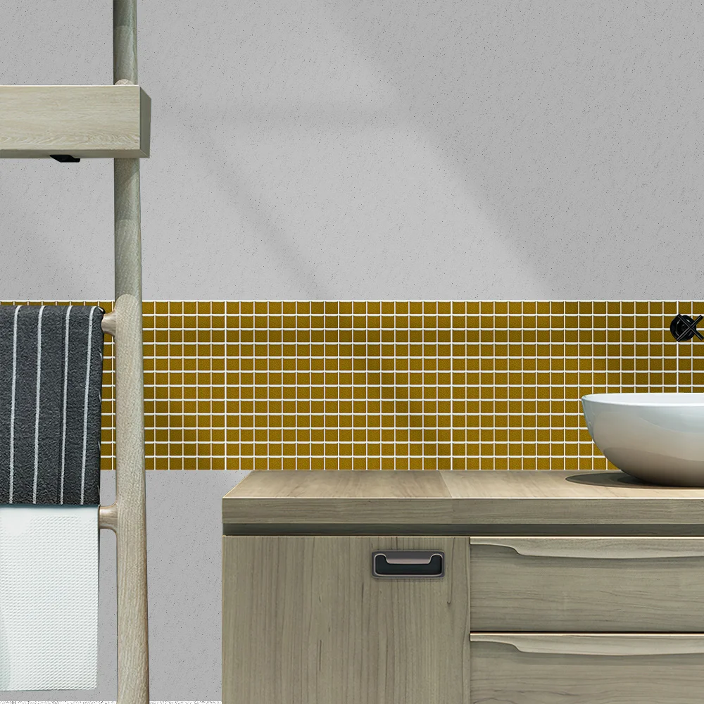 

Simulation Mosaic Tile Sticker Decorative Renovation 3D Three-dimensional Wall Sticker Kitchen and Bathroom Beautifying Wall Sti