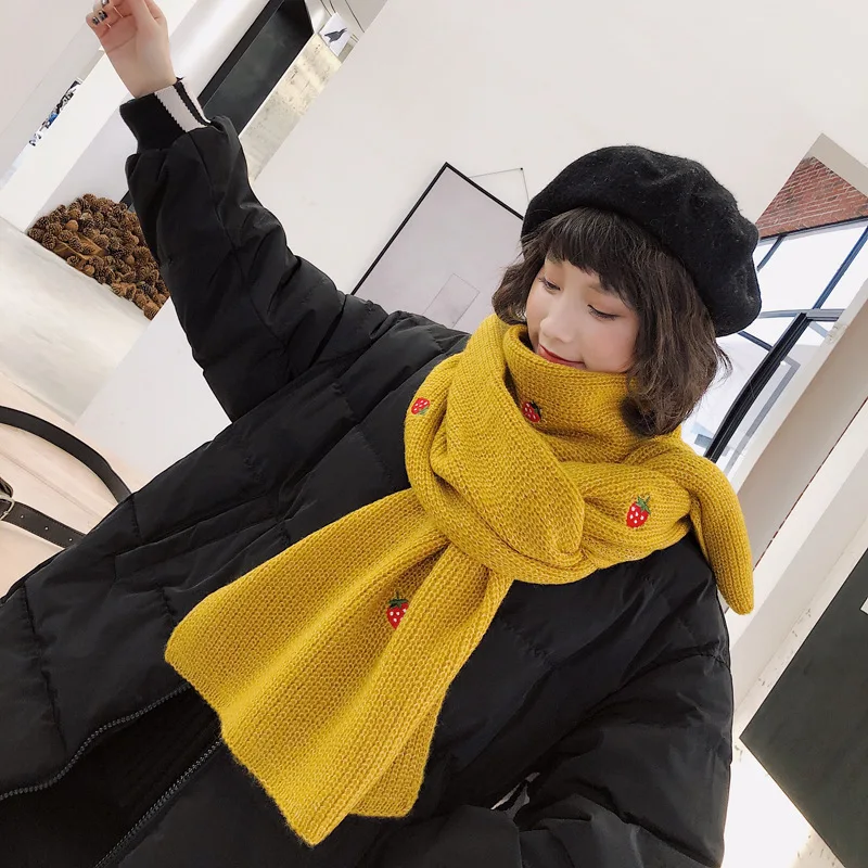 Шарф женский зимний теплый толстый в стиле Харадзюку