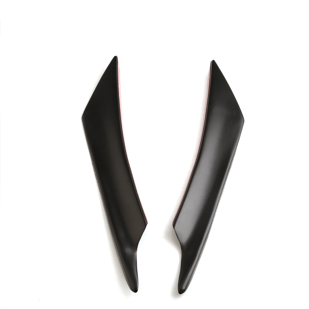 4Pc Universal Plastic Surface Car Bumper Front Lip Wrap Angle Spoiler Shovel